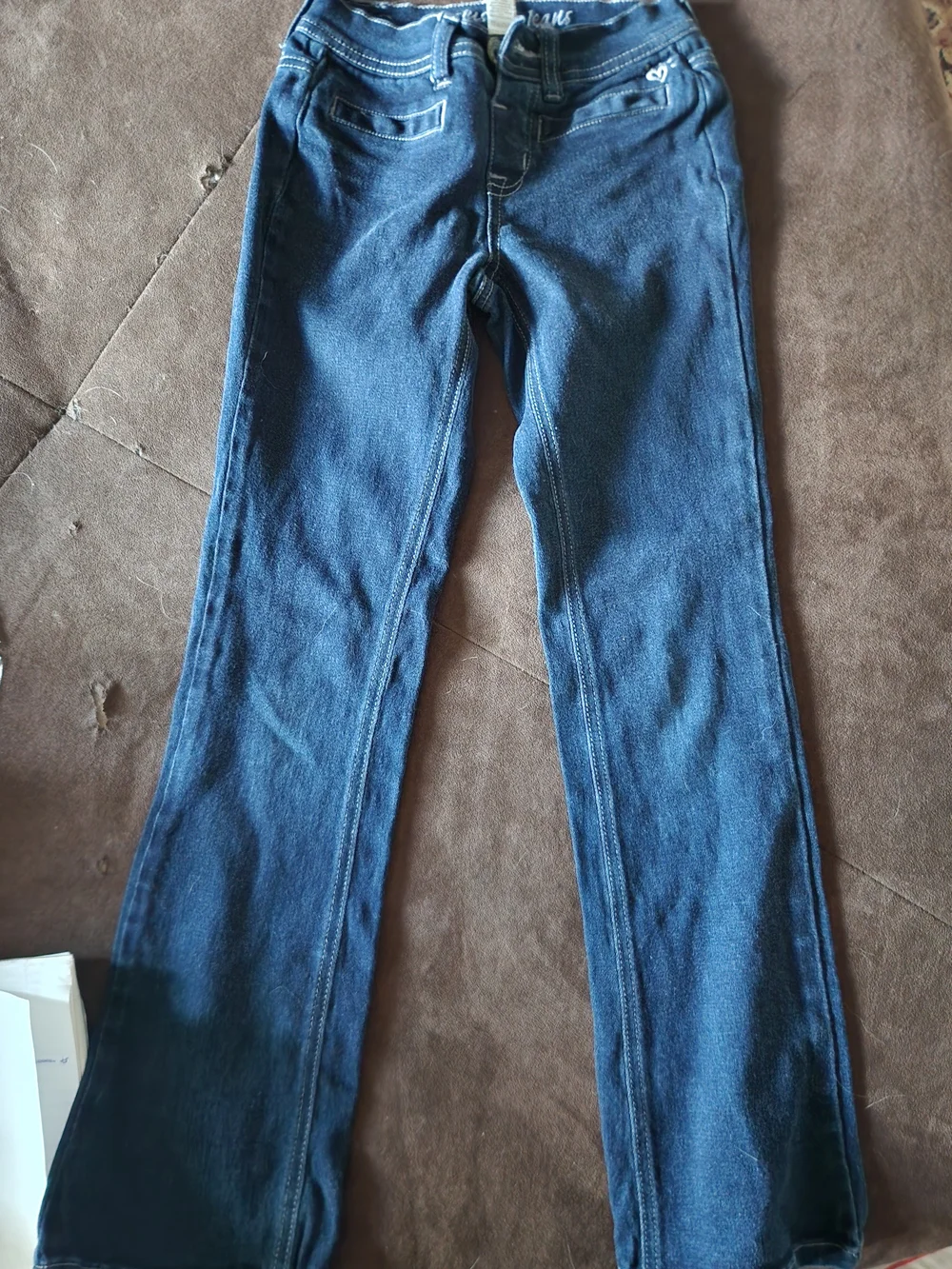 Justice Girls Dark Blue Stretch Bootcut Jeans